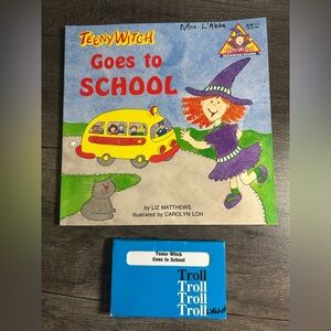 Tenny Witch Goes to School Children Book with Audio Cassette Tape